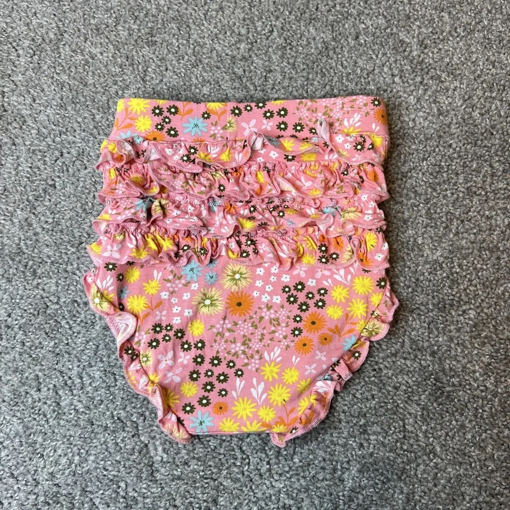 Posh‎ Peanut Ruffle Bum Bloomers 18-24 Months Bamboo Diaper Cover Baby Girl